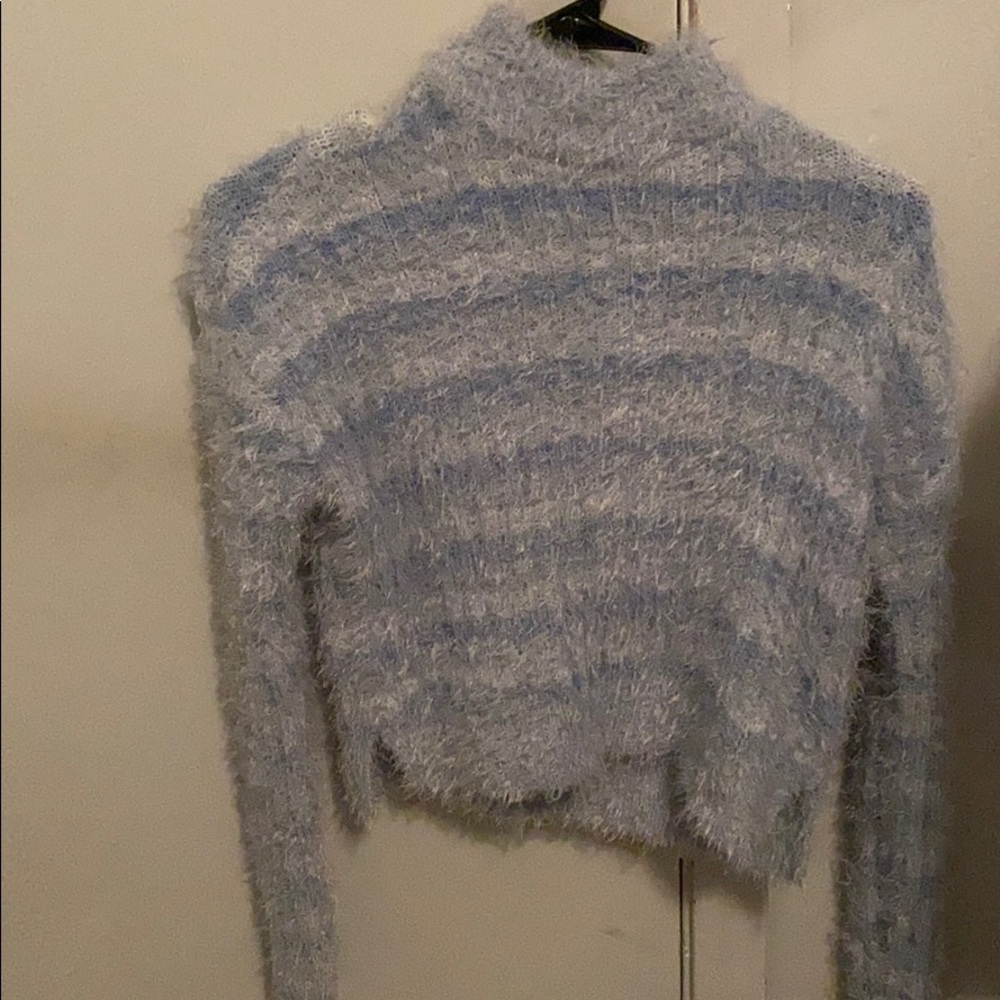Fluffy Blue Top
